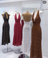 Women Lace Halter Maxi Dress